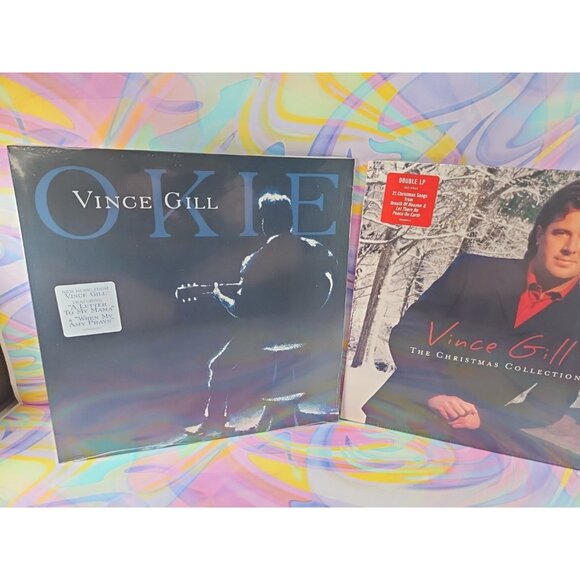 Lot of 2 Vince Gill Records: The Christmas Collection, Okie - Picture 2 of 5